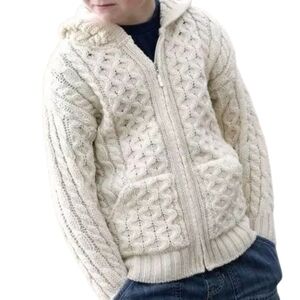 Arans Crafts Zip Front Knit Cardigan (Child)